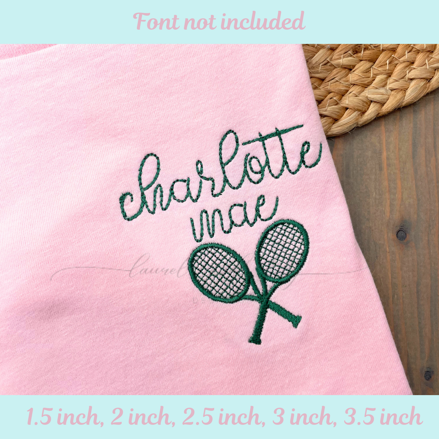 Mini Tennis Rackets Embroidery, Machine Embroidery Design, Small Tennis Racquets (Digital Download)